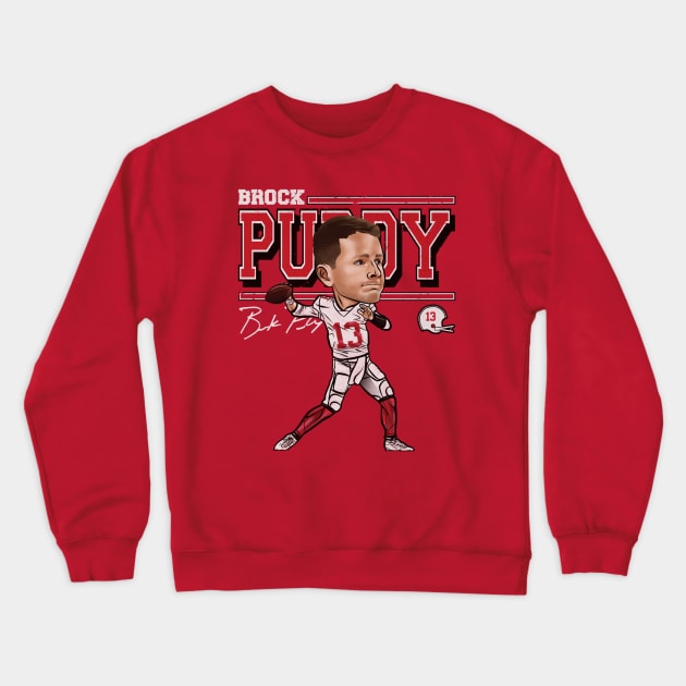 Brock Purdy San Francisco Cartoon Crewneck Sweatshirt by Chunta_Design